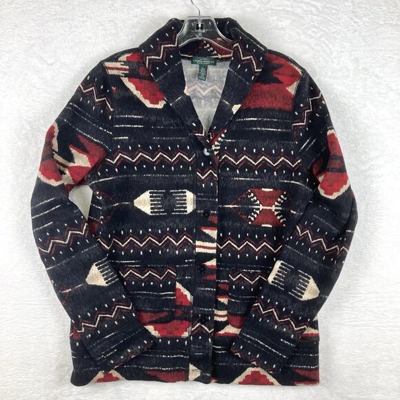 Lauren Ralph Lauren Jackets & Blazers - Lauren Ralph Lauren Black and Red Patterned Jacket
